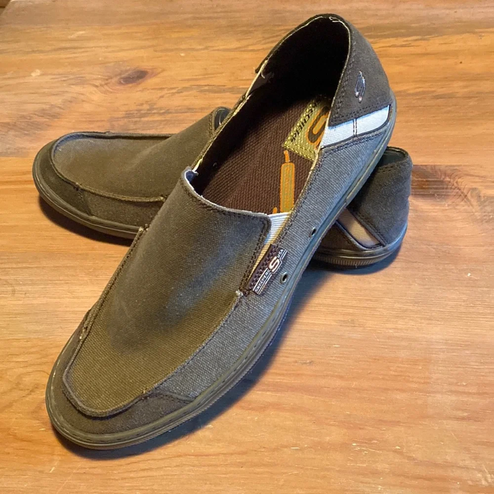 Skechers Merric Casual Loafers-Brown/Khaki Men’s Size 10.5